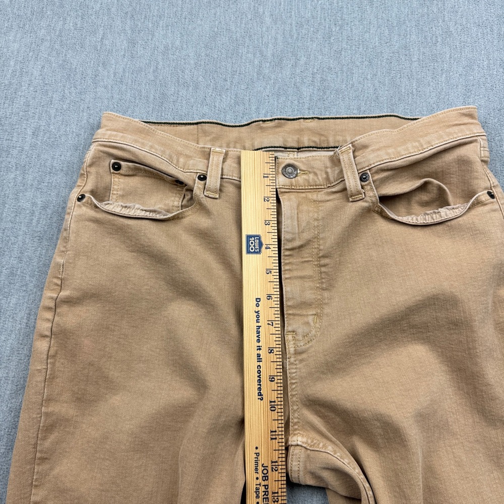 LL Bean Beanflex Jeans Mens 34X28 Tan Classic Fit Straight Leg Pants 511182 - Picture 5 of 13